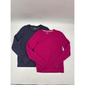 Tek Gear Ultrasoft Fleece Sweatshirt Pullover Tops Women's Size M Pink Blue